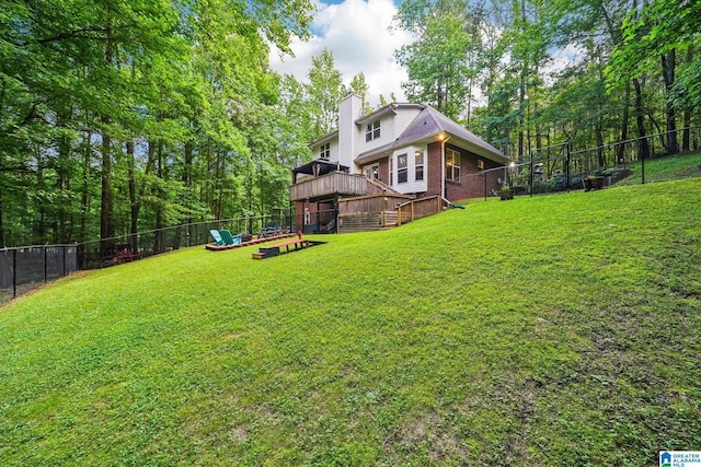 8526 Scenic Ridge Dr, Pinson, AL 35126 - view of yard featuring a deck