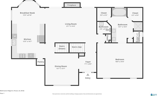 8526 Scenic Ridge Dr, Pinson, AL 35126 - home floor plan