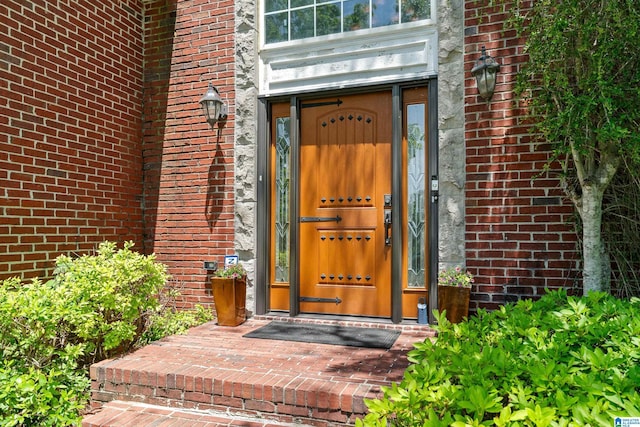 1051 Oak Meadows Rd, Birmingham, AL 35242 - doorway to property featuring brick siding