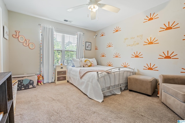 1051 Oak Meadows Rd, Birmingham, AL 35242 - bedroom with carpet floors and a ceiling fan