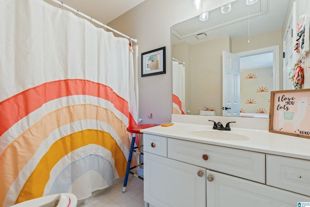 1051 Oak Meadows Rd, Birmingham, AL 35242 - full bath featuring tile patterned flooring, vanity, and a shower with curtain