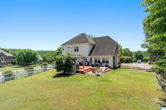 1051 Oak Meadows Rd, Birmingham, AL 35242 - rear view of house featuring a deck