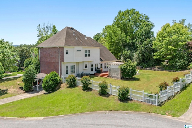 1051 Oak Meadows Rd, Birmingham, AL 35242 - back of house featuring a deck and brick siding