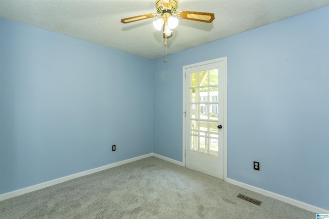 4734 Chablis Way, Birmingham, AL 35244 - carpeted spare room featuring ceiling fan, baseboards, and a textured ceiling