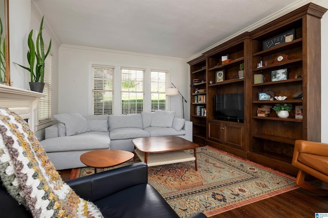 2520 Lanark Rd, Birmingham, AL 35223 - living room with ornamental molding and wood finished floors