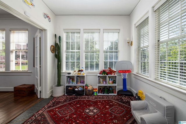 2520 Lanark Rd, Birmingham, AL 35223 - living area with plenty of natural light, wood finished floors, and baseboards