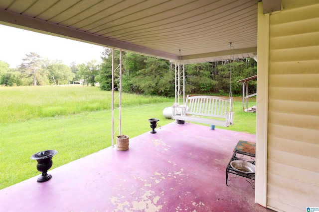 1619 Websters Chapel Rd, Wellington, AL 36279 - view of patio / terrace featuring view of wooded area