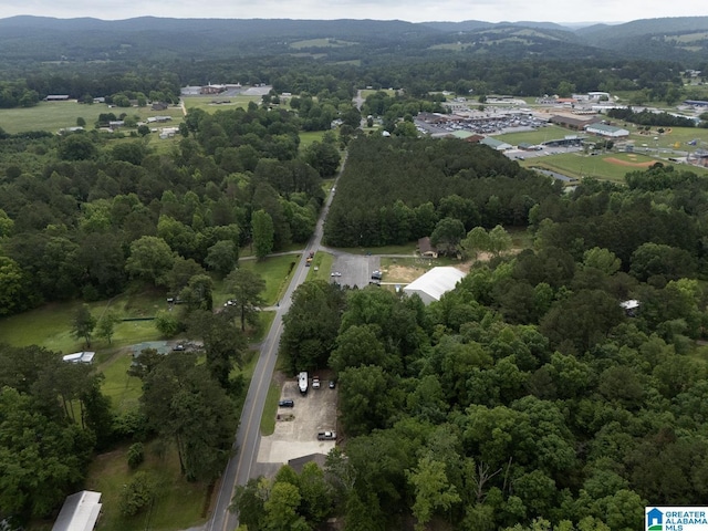 4150 County Highway 13, Locust Fork, AL 35097 - aerial view of property and surrounding area with a forest and a mountainous background