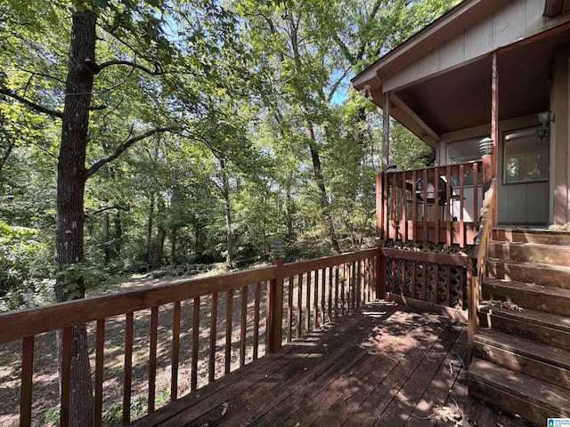 view of wooden deck