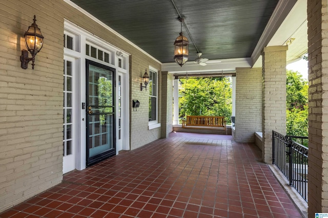 1479 Milner Cres S, Birmingham, AL 35205 - view of patio with covered porch and ceiling fan