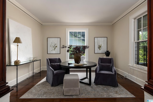 1479 Milner Cres S, Birmingham, AL 35205 - office area with crown molding, wood finished floors, and baseboards