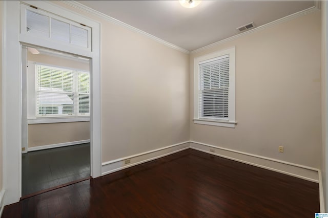 1479 Milner Cres S, Birmingham, AL 35205 - spare room featuring hardwood / wood-style flooring, crown molding, and baseboards