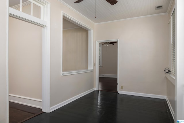 1479 Milner Cres S, Birmingham, AL 35205 - hallway featuring dark wood-style floors, ornamental molding, and baseboards