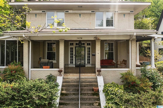 1479 Milner Cres S, Birmingham, AL 35205 - view of front facade featuring a porch and brick siding