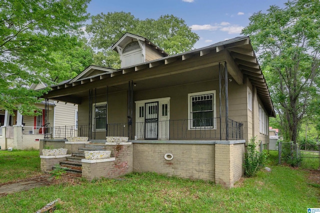 view of front of home with covered porch