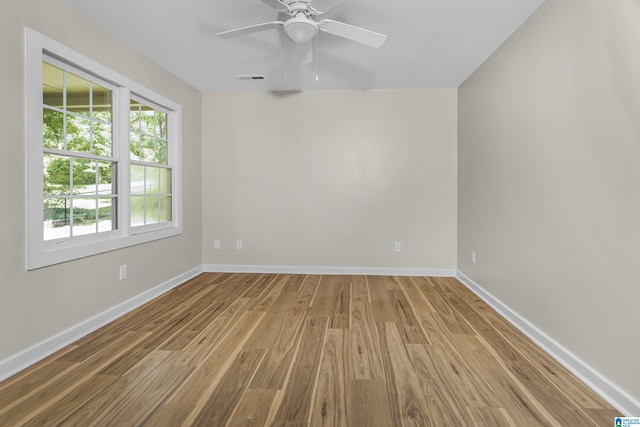 105 Mountain View Ln, Springville, AL 35146 - unfurnished room featuring wood finished floors, baseboards, and ceiling fan