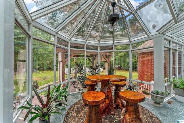 135 Weatherly Way, Pelham, AL 35124 - sunroom with a skylight