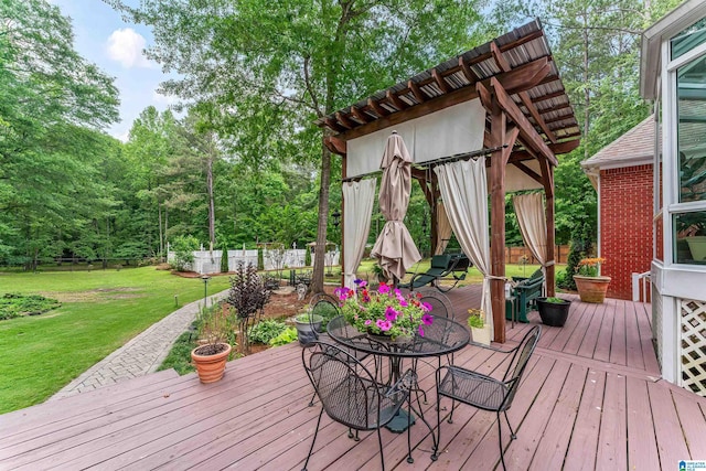 135 Weatherly Way, Pelham, AL 35124 - wooden terrace featuring outdoor dining space