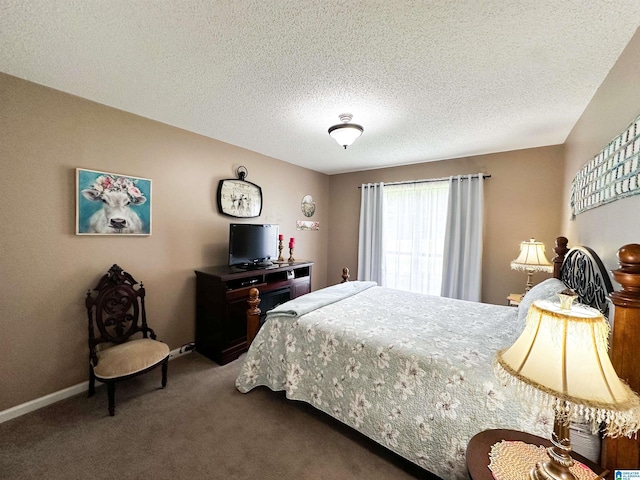 3455 Self Creek Rd, Warrior, AL 35180 - bedroom with carpet, baseboards, and a textured ceiling