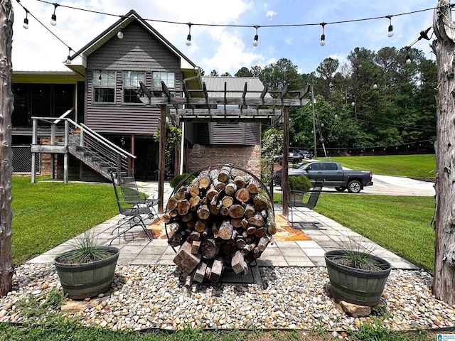 3455 Self Creek Rd, Warrior, AL 35180 - view of patio / terrace with stairway