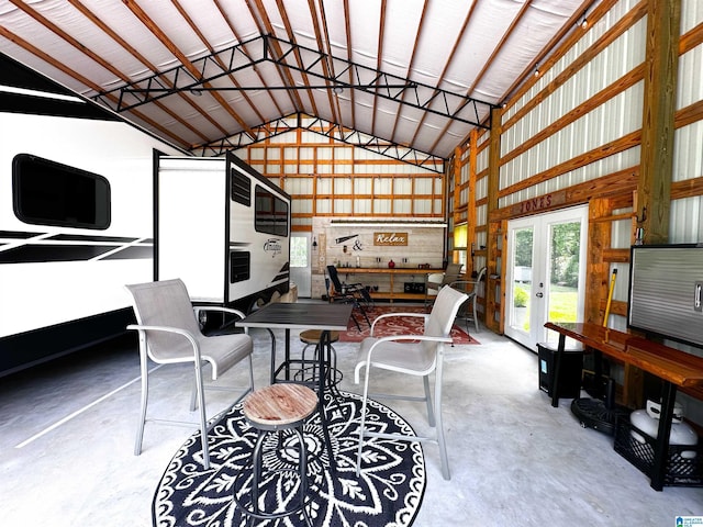 3455 Self Creek Rd, Warrior, AL 35180 - sunroom / solarium featuring french doors and vaulted ceiling