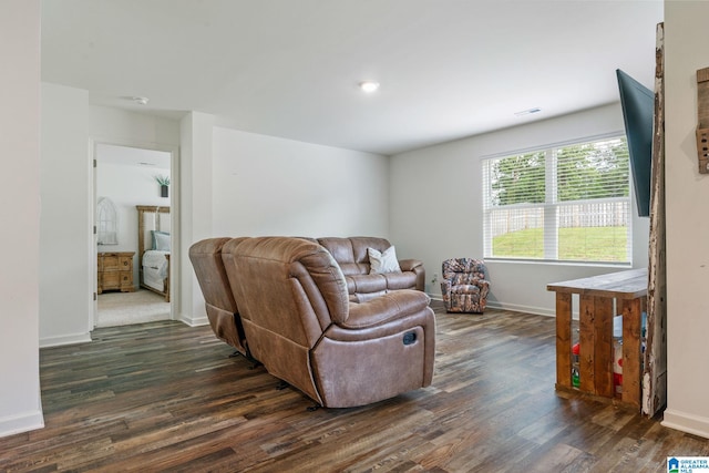 204 Koslin Loop, Calera, AL 35040 - living area with dark wood-type flooring and baseboards