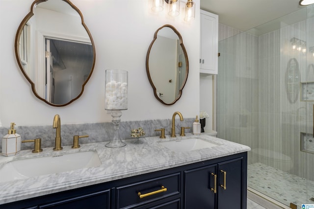3317 Overton Rd, Mountain Brook, AL 35223 - full bath with double vanity and tiled shower