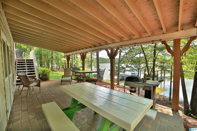 2974 Crescent Crest Dr, Wedowee, AL 36278 - view of patio / terrace with a water view