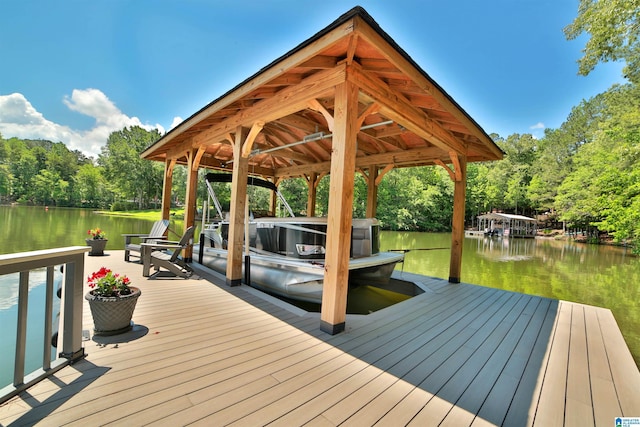 2974 Crescent Crest Dr, Wedowee, AL 36278 - dock area with a water view and boat lift