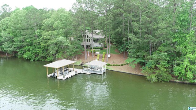 2974 Crescent Crest Dr, Wedowee, AL 36278 - dock area featuring a water view and boat lift