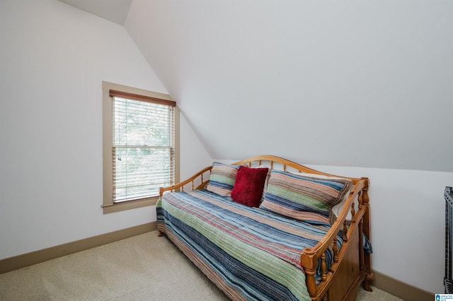 5226 Mountain Ridge Parkway, Birmingham, AL 35222 - bedroom featuring vaulted ceiling, carpet floors, and baseboards