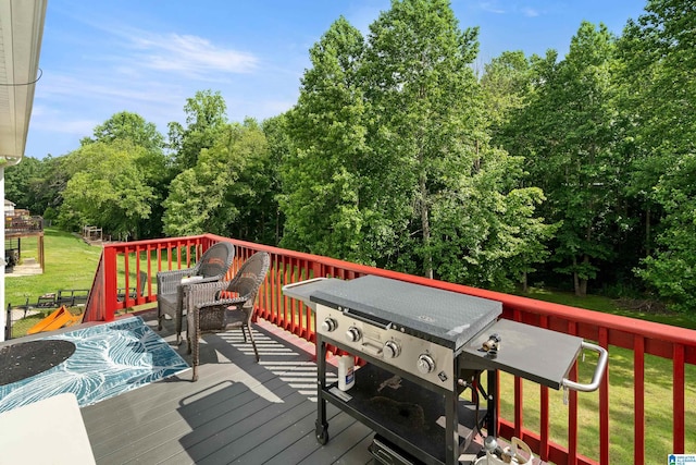 180 Thornberry Dr, Hayden, AL 35079 - deck featuring a yard and view of scattered trees