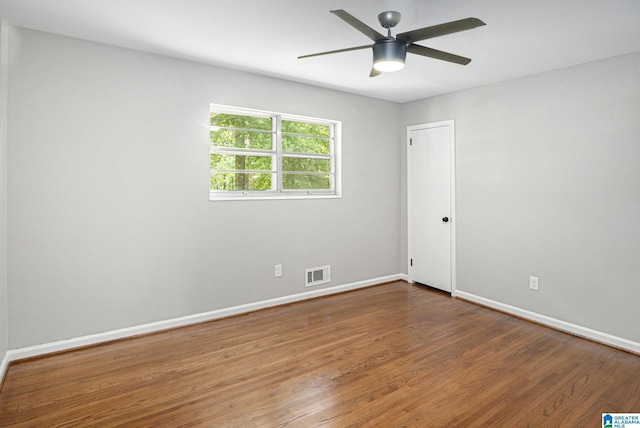 6365 Pocahontas Rd, Bessemer, AL 35022 - spare room with a ceiling fan and wood finished floors