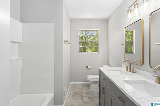 6365 Pocahontas Rd, Bessemer, AL 35022 - bathroom featuring double vanity and shower / tub combination