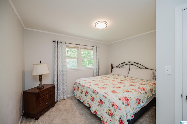 4669 Burning Tree Ln, Pelham, AL 35124 - bedroom featuring light carpet and ornamental molding