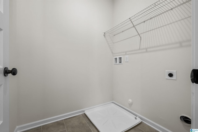 2017 Valley Run, Leeds, AL 35094 - laundry room featuring hookup for a washing machine, gas dryer hookup, baseboards, and dark tile patterned floors