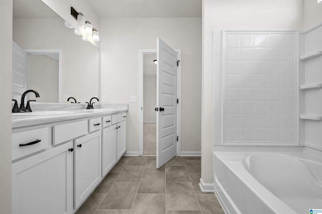 2017 Valley Run, Leeds, AL 35094 - full bath with a bath, vanity, tile patterned floors, and baseboards