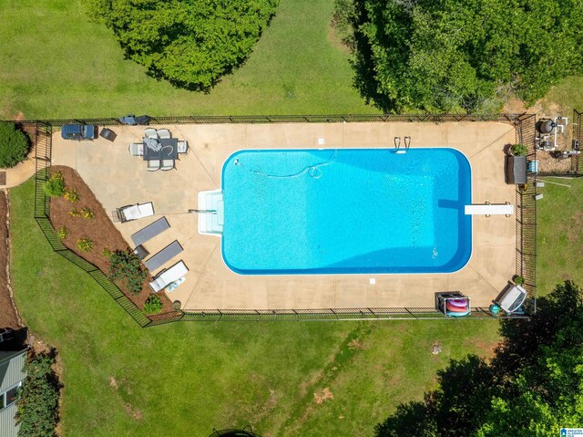 95 River Oaks Ln, Cropwell, AL 35054 - bird's eye view of a pool
