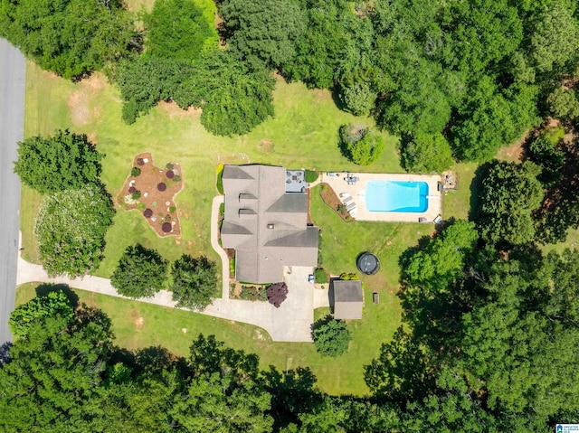 95 River Oaks Ln, Cropwell, AL 35054 - aerial view of a pool