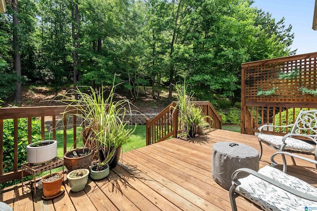 1048 Eagle Hollow Dr, Birmingham, AL 35242 - view of wooden deck