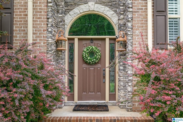 126 Landale Dr, Sterrett, AL 35147 - entrance to property with brick siding and stone siding