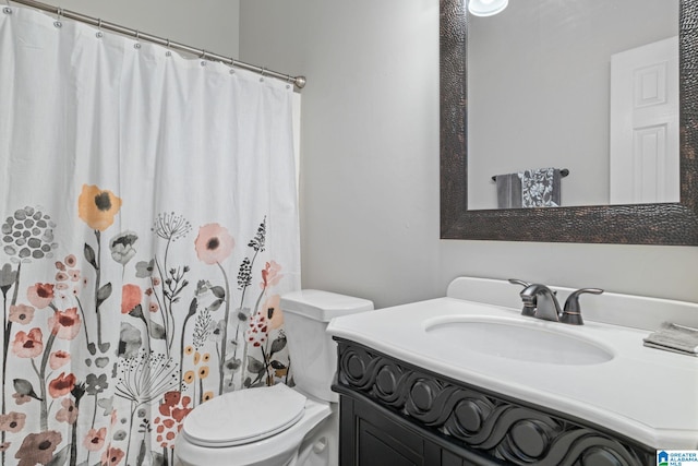 126 Landale Dr, Sterrett, AL 35147 - full bath with toilet, vanity, and a shower with curtain