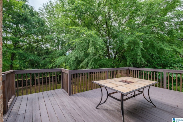 126 Landale Dr, Sterrett, AL 35147 - wooden terrace with outdoor dining space