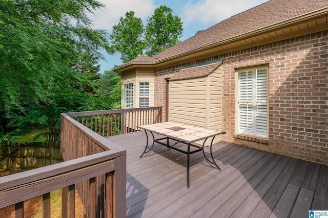 126 Landale Dr, Sterrett, AL 35147 - wooden terrace featuring outdoor dining area