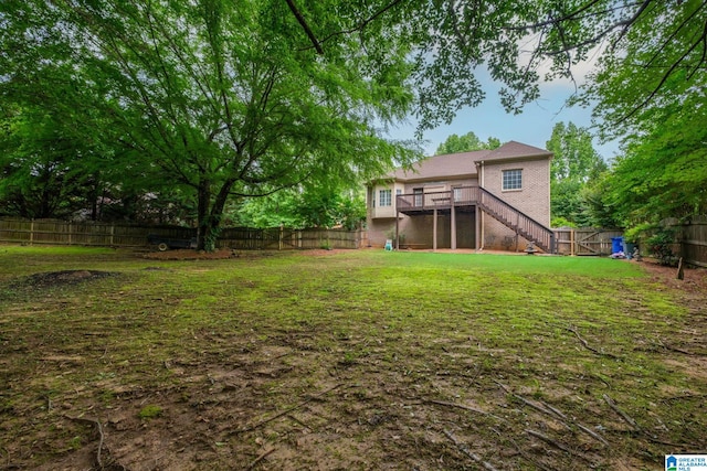 126 Landale Dr, Sterrett, AL 35147 - view of yard with stairs and a wooden deck