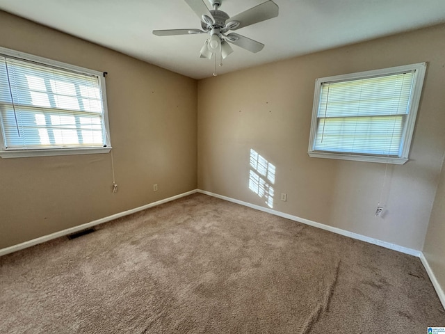 2270 Smithfield Ln N, Birmingham, AL 35207 - spare room with carpet flooring, baseboards, and a ceiling fan