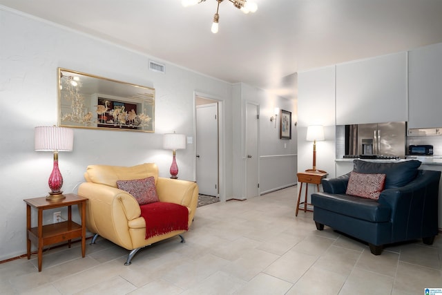 400 Art Hanes Blvd, Birmingham, AL 35213 - living area featuring crown molding and light tile patterned floors