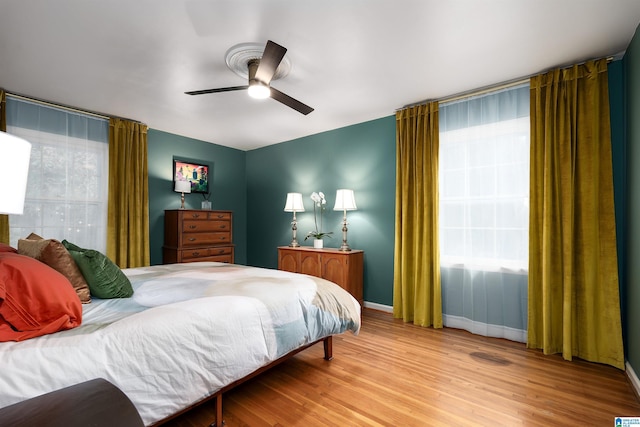 400 Art Hanes Blvd, Birmingham, AL 35213 - bedroom featuring wood finished floors, baseboards, and ceiling fan