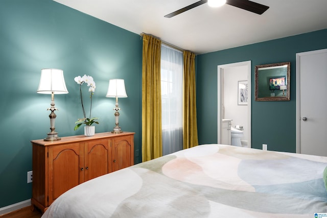 400 Art Hanes Blvd, Birmingham, AL 35213 - bedroom with ensuite bath and a ceiling fan