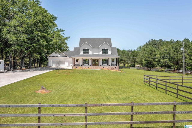 185 Meadowbrook Dr, Piedmont, AL 36272 - view of front facade featuring a porch, concrete driveway, an attached garage, and roof with shingles